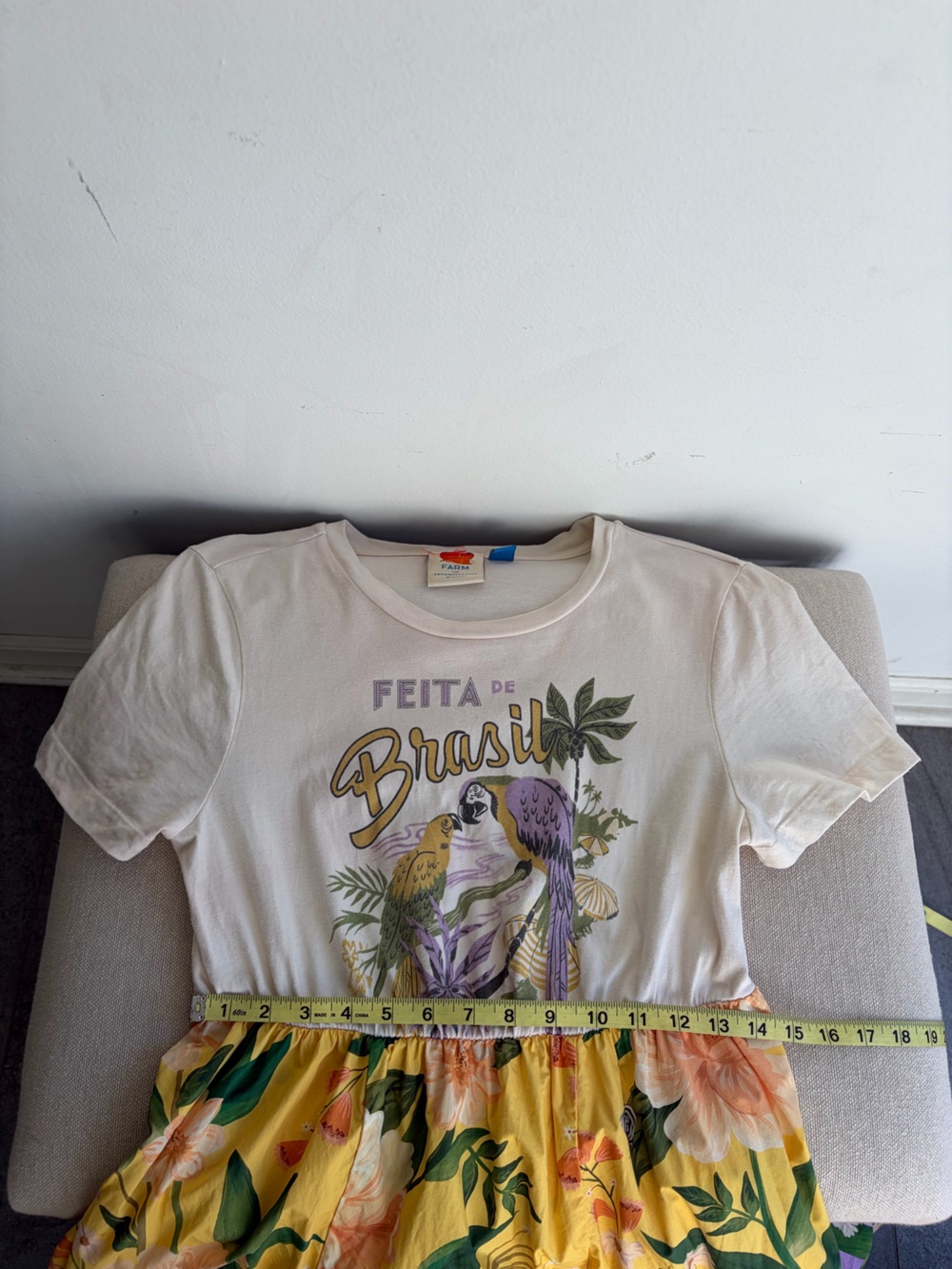 FARM RIO Tiered Maxi Shirt Yellow Dress Size Small Petite - Picture 7 of 8